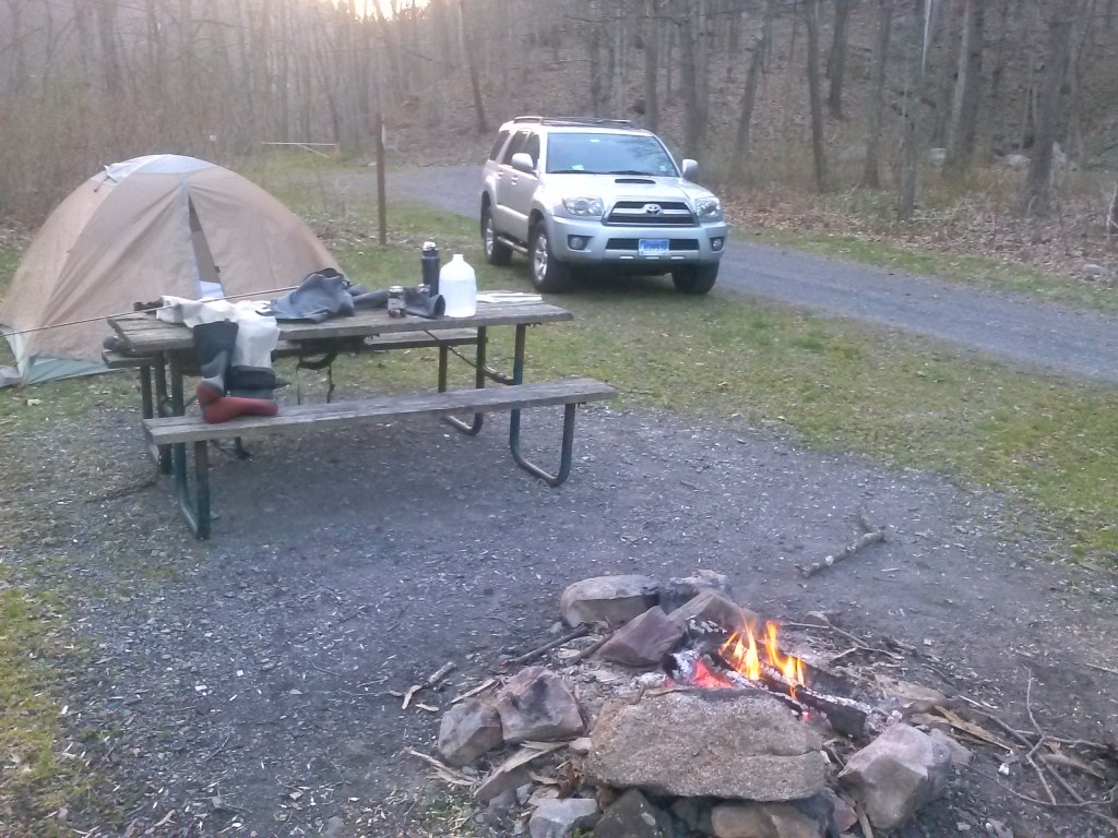 Camping and flyfishing Savage River Maryland